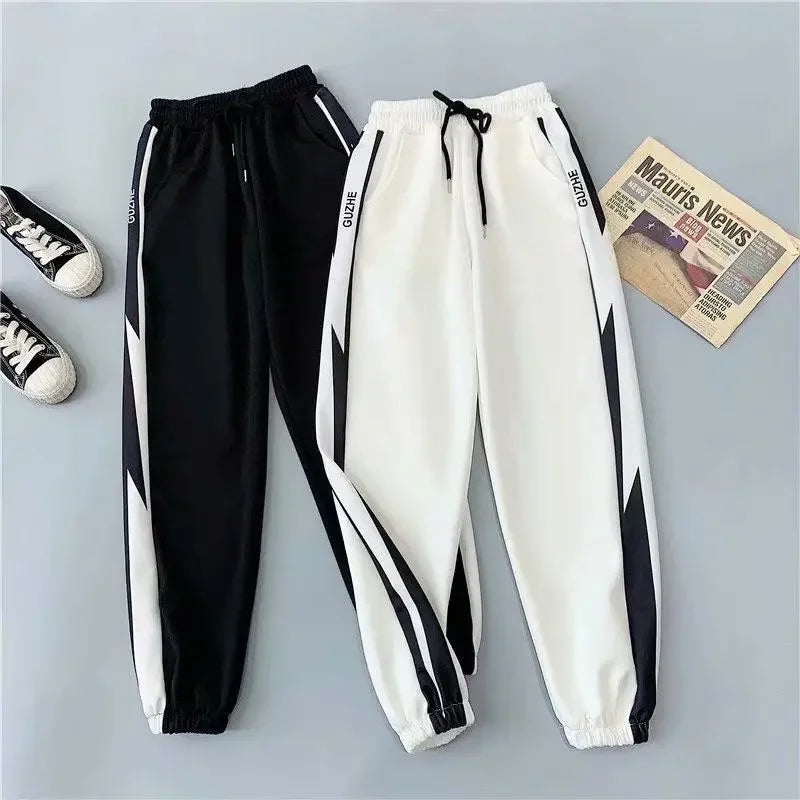 Pantalones de chándal holgados de cintura alta y pierna recta para mujer, pantalones informales nuevos para Primavera/otoño 2023