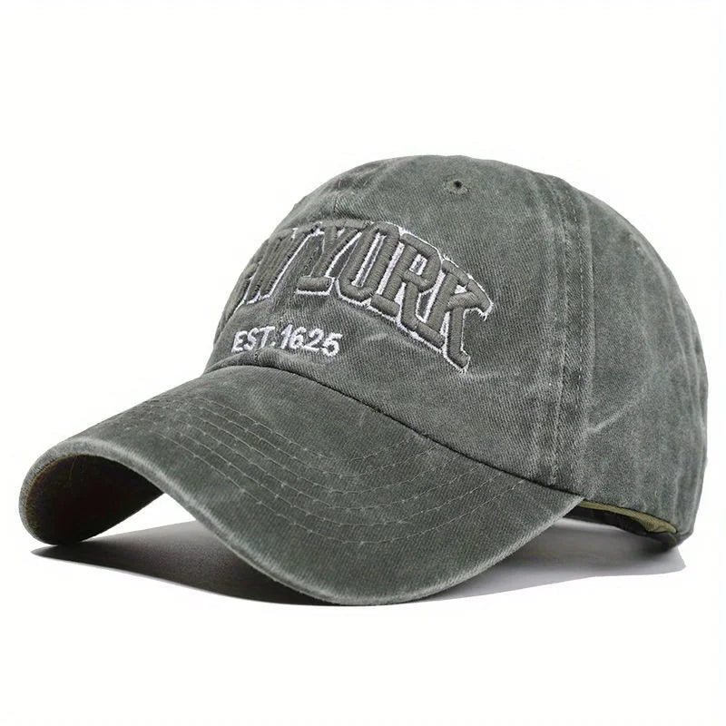 Gorra de Béisbol Nueva York Bordada – Estilo Casual y Urbano | Snapback Ajustable Lavado Vintage para Hombre y Mujer