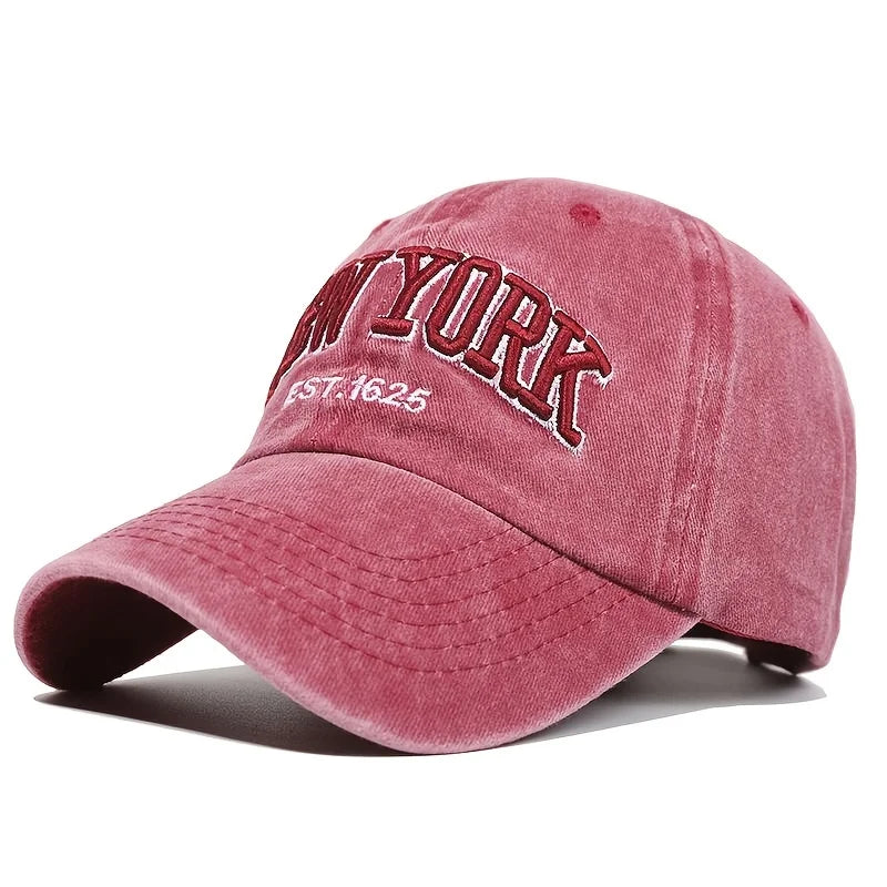 Gorra de Béisbol Nueva York Bordada – Estilo Casual y Urbano | Snapback Ajustable Lavado Vintage para Hombre y Mujer