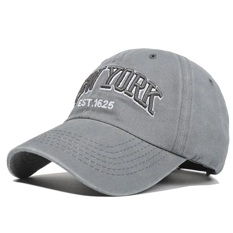 Gorra de Béisbol Nueva York Bordada – Estilo Casual y Urbano | Snapback Ajustable Lavado Vintage para Hombre y Mujer