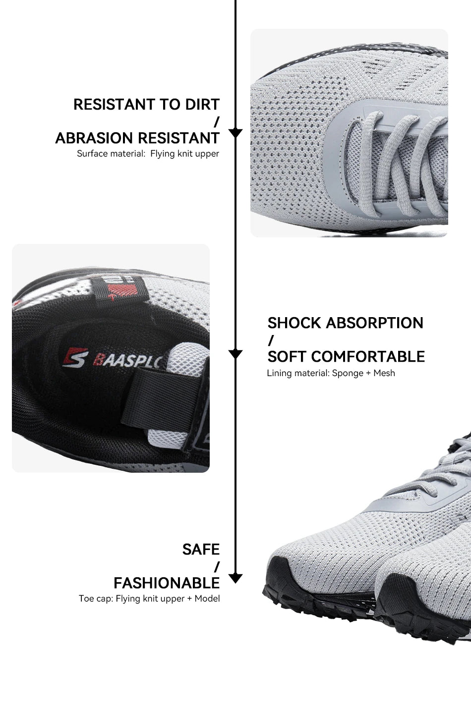 Baasploa – Zapatillas de Correr Ligeras para Hombre