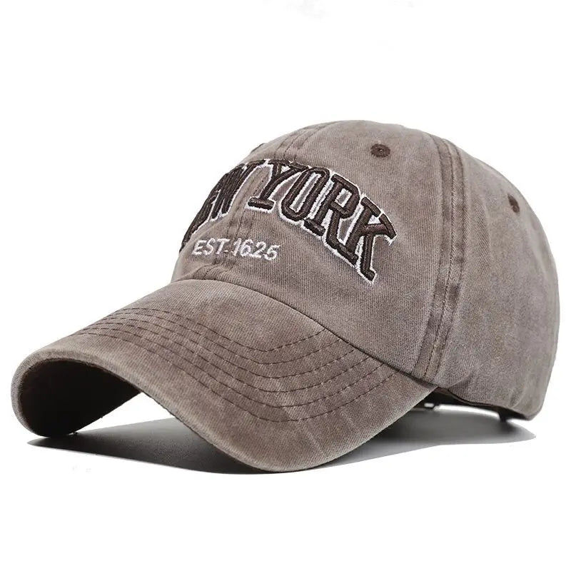 Gorra de Béisbol Nueva York Bordada – Estilo Casual y Urbano | Snapback Ajustable Lavado Vintage para Hombre y Mujer