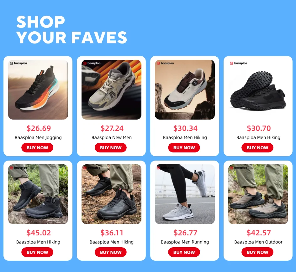Baasploa – Zapatillas de Correr Ligeras para Hombre