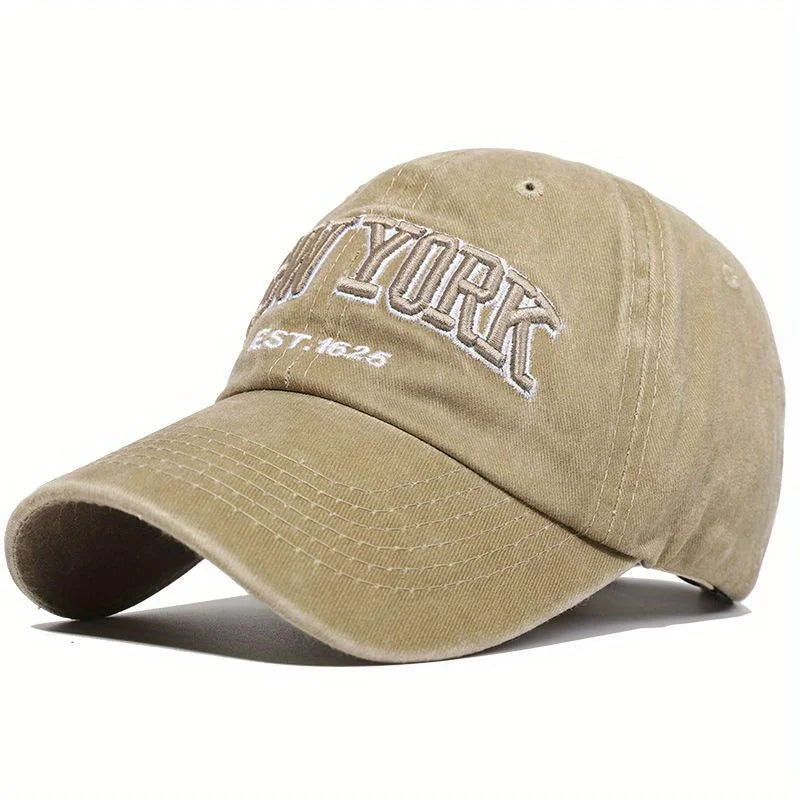 Gorra de Béisbol Nueva York Bordada – Estilo Casual y Urbano | Snapback Ajustable Lavado Vintage para Hombre y Mujer