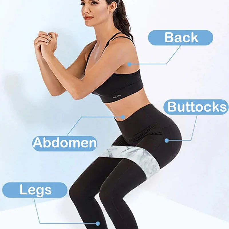 Bandas de Resistencia para Piernas y Glúteos – Yoga, Pilates, Fitness, Entrena en Casa (5pcs)